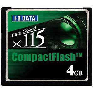 【クリックでお店のこの商品のページへ】IOデータ コンパクトフラッシュ4GB CF1154G