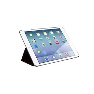 【クリックでお店のこの商品のページへ】i-BUFFALO iPad mini Retinaディスプレイモデル専用フラップケース スタンド機能付きモデル 液晶保護フィルム付 BSIPD713LFBK