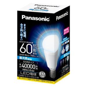 【クリックでお店のこの商品のページへ】Panasonic LED電球 8.4W (昼光色相当) LDA8DGE17Z60SW