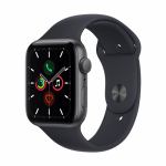 アップル(Apple)　MKQ63J/A　Apple　Watch　SE（GPSモデル）　44mm　スペースグレイアルミニウムケースとミッドナイトスポーツバンド　レギュラー