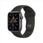 アップル(Apple)　MYDP2J/A　Apple　Watch　SE（GPSモデル）-　40mmスペースグレイアルミニウムケースとブラックスポーツバンド