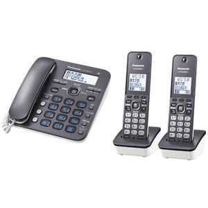 【クリックで詳細表示】Panasonic デジタルコードレス電話機「ル・ル・ル(RU・RU・RU)」(子機2台) ダークメタリック VE-GD32DW-H
