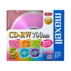 ＜ヤマダ＞ マクセル 1~4倍速対応  データ用CD-RWメディア(700MB・5枚)                     CDRW80MIX.1P5S CDRW80MIX1P5S 4X画像