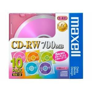 ＜ヤマダ＞ マクセル 1~4倍速対応 データ用CD-RWメディア (700MB・10枚)  CDRW80MIX.1P10S CDRW80MIX1P10S 4X画像
