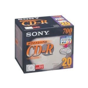 ＜ヤマダ＞ SONY 1~48倍速対応 データ用CD-Rメディア (700MB・20枚)  20CDQ80DPW 20CDQ80DPW 48X
