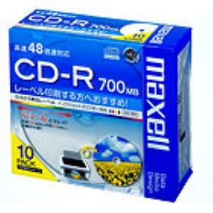 ＜ヤマダ＞ マクセル CD-R CDR700SWPS1P10S 4画像