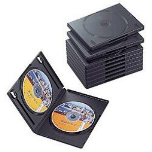 ＜ヤマダ＞ エレコム CCD-DVD06BK DVDトールケース(2枚収納×10枚セット・ブラック) CCDDVD06 BK
