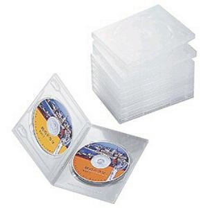 ＜ヤマダ＞ エレコム CCD-DVD06CR DVDトールケース(2枚収納×10枚セット・クリア) CCDDVD06 CR