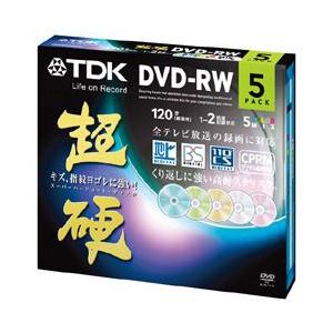 ＜ヤマダ＞ TDK 録画用DVD-RW 「超硬」4.7GB 【CPRM対応 1-2倍速 カラーミックス 5枚パック】 DRW120HCDMA5A 2X画像