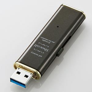  エレコム USB3.0対応スライド式USBメモリ 【Shocolf(ショコルフ) 16GB MF-XWU3シリーズ】/ビターブラウン  MF-XWU316GBW MFXWU316GBW 16GB