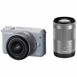 【クリックでお店のこの商品のページへ】キヤノン ミラーレス一眼カメラ 「EOS M10」ダブルズームキット(グレー) EOSM10GY-WZK