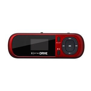 【クリックでお店のこの商品のページへ】グリーンハウス FMトランスミッター内蔵 車載用デジタルオーディオプレーヤー「kana DRIVE」 レッド GH-KANADRA-RD