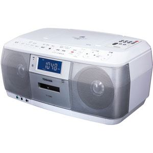 【クリックで詳細表示】東芝 CDラジオカセットレコーダー (ホワイト) TY-CDK8(W)