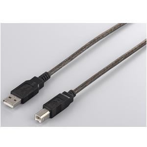＜ヤマダ＞ i-バッファロー USB2.0ケーブル (A to B) ブラックスケルトン 0.7m BSUAB207 BS