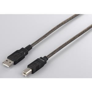 ＜ヤマダ＞ i-バッファロー USB2.0ケーブル (A to B) ブラックスケルトン 1.5m BSUAB215 BS画像