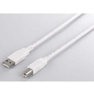 ＜ヤマダ＞ i-バッファロー USB2.0ケーブル (A to B) ホワイト 3.0m BSUAB230 WH画像