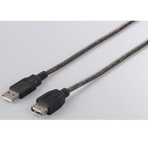 ＜ヤマダ＞ i-バッファロー USB2.0延長ケーブル (A to A) ブラックスケルトン 1.5m BSUAA215 BS画像