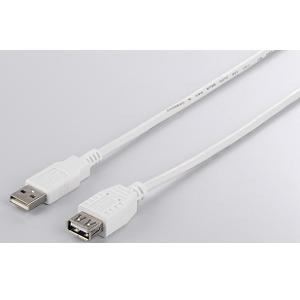 ＜ヤマダ＞ i-バッファロー USB2.0延長ケーブル (A to A) 1.5m ホワイト BSUAA215 WH画像