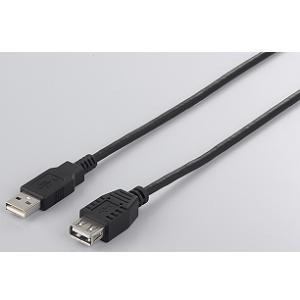 ＜ヤマダ＞ i-バッファロー USB2.0延長ケーブル (A to A) 1.5m ブラック BSUAA215 BK