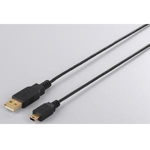 ＜ヤマダ＞ i-バッファロー USB2.0ケーブル (A to miniB) スリムタイプ 1.5m ブラック BSUAMNSM215BK