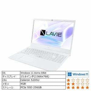 台数限定】NEC PC-N1515CAW-P4 15.6型 ノートパソコン LAVIE N15 ...