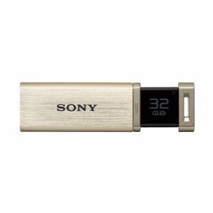 ＜ヤマダ＞ SONY USM32GQXN  「POCKETBIT(ポケットビット)」高速226MB/s/USB3.0対応 USBメモリー 32G ゴールド USM32GQXN 32GB