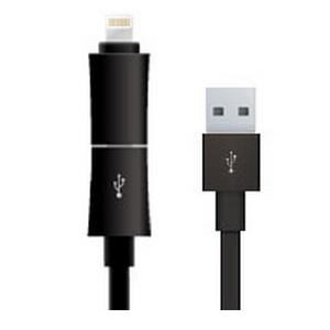 【クリックでお店のこの商品のページへ】ラディウス Lightning to Micro USB 変換アダプタケーブル 1m ブラック AL-ACF92KK