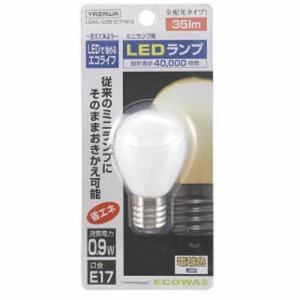＜ヤマダ＞ ヤザワ LEDランプ ホワイト (S35形 電球色 口金E17 40lm) LDA1LG35E17W3