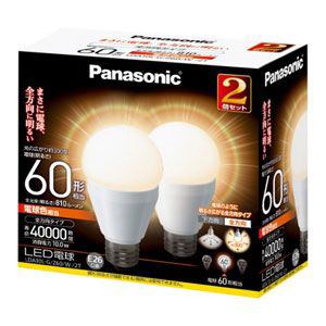 ＜ヤマダ＞ パナソニック LDA10LGZ60W2T LED電球 「EVERLEDS」(一般電球形・全光束810lm/電球色相当・口金E26/2個入) LDA10LGZ60W2T L