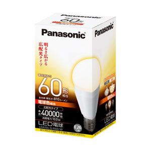 【クリックで詳細表示】Panasonic LED電球 LDA10LGK60W