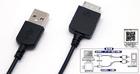 WM-PORT対応コネクタ付　ウォークマン用USB接続ケーブル　LW-01UC
