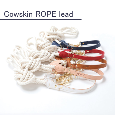 Cowskin 2way lead 賜物 定番の冬ギフト ROPE