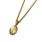 【送料無料】316L small coin necklace
