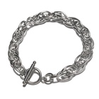 【送料無料】316L OT double chain bracelet