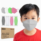 九州工場直販 3d立体型マスク 4層構造 7色展開 20枚 個包装 カラーマスク 不織布マスク 普通サイズ 男女兼用