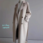 【ゆったりとしたデザインが可愛いコート】シンプルロングチェスターコート
