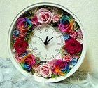 レインボーローズの花時計「La Flore:ラ　フロール」　プレゼント・ギフト・贈り物