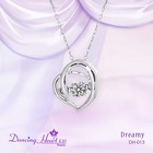 クロスフォーDancing Heart(ダンシングハート) DH-013 【Dreamy】 ダイヤモンドペンダント/ネックレス