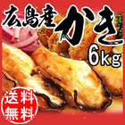 送料無料 カキ 鍋セット 広島県産 冷凍牡蠣(かき)特大1kg×6袋 広島産 牡蠣/かき/カキフライ
