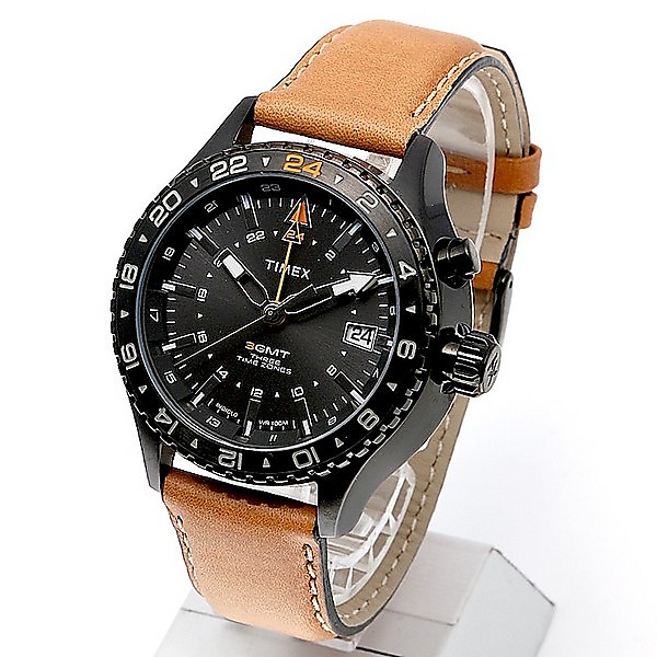 激安通販ショッピング TIMEX タイメックス 腕時計 T2P427 INTELLIGENT QUARTZ 3GMT インテリジェントクォーツ ミリタリーウォッチ メンズ カジュアル ブラック ミリタリー ブラウン レディース 2022春夏新作 インディグロナイトライト搭載 時計 キャメル アナログ