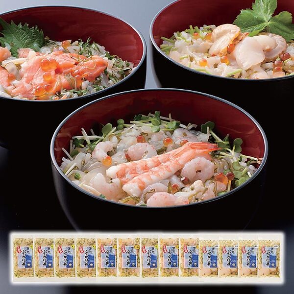 ヤマダモール | 海鮮丼の具 12袋 3種×4袋セット エビ えび 海老