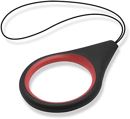 エレコム ストラップ リングストラップ 携帯 スマホ スマホ用 Lサイズ 内径22mm [ソフト&ハード素材のハイブリッドタイプ] ブラック P-STFHVBK