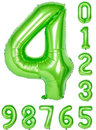 緑の数字風船 誕生日 バルーン パーティー 40インチ グリーン 数字4の装飾