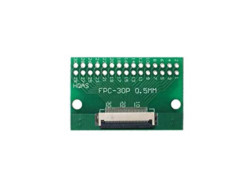 FPC/FFC （30ピン） フラットケーブル to ピンヘッダ 変換基盤 0.5mm/1.0mmピッチ両対応 to 2.54mmピッチ フラットケーブル信号の抽出用に
