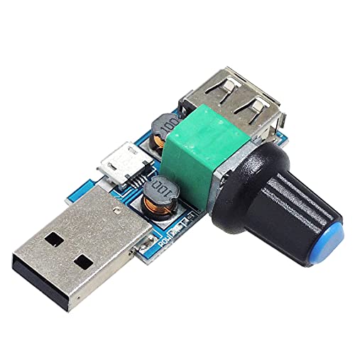 KAUMO USB スピコン DCモーター LED 調節 制御 PWM 無段階 電圧可変 スピードコントローラ パワーコントローラ