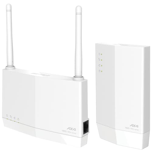 バッファロー WiFi 無線LAN 中継機 Wi-Fi6 11ax / 11ac 1201+573Mbps Easy Mesh 対応 簡易パッケージ WEX-1800AX4EA/N+ WEX-1800AX4/Nセット (コンセント直挿し/