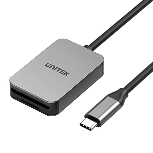 Unitek USB C デュアルカードリーダー 2スロット搭載 SD・TF/microSDカードリーダー USB-Cデバイス用 2 枚のカードを同時に読み取る SDHC/MD/MMC/SDHC/SDXC UHS-I カード USB3.0