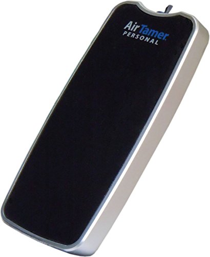 タバコの煙対策に USB 携帯用 首掛け式 空気清浄機 イオン発生器 エアー テイマー Ｚ | ATMR-3-BL | ブラック 皮ケース付属