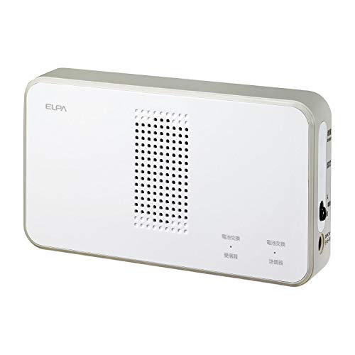 朝日電器 ELPA エルパ ワイヤレスチャイム 受信器 EWSシリーズ おしゃれなデザイン EWS-P50 ホワイト