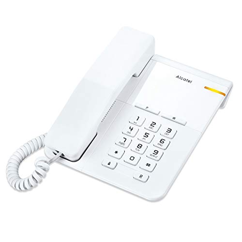 ALCATEL (アルカテル) T22 電話機 おしゃれ シンプル 壁掛け 受付用 オフィス用 ビジネス 業務用 家庭用 ホテル用 リダイヤル 日本語説明書付き ホワイト